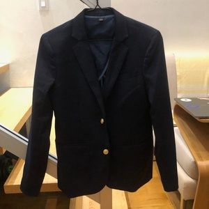 Crewcuts Boys' Ludlow Two-Button Blazer in Navy Wool - Size 14 - Navy